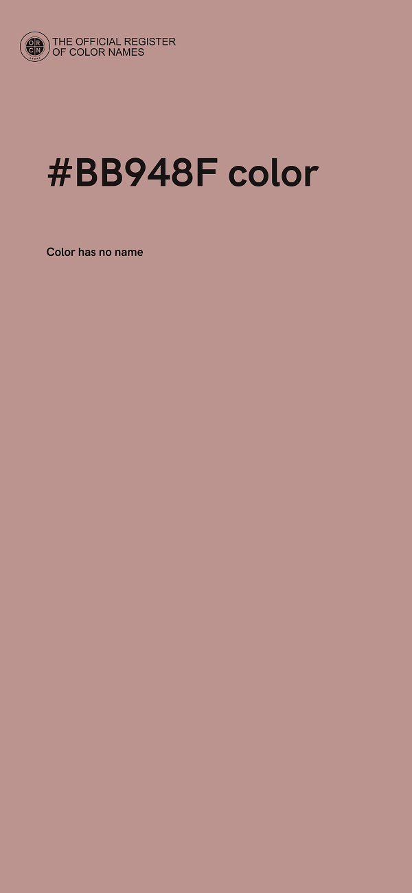 #BB948F color image