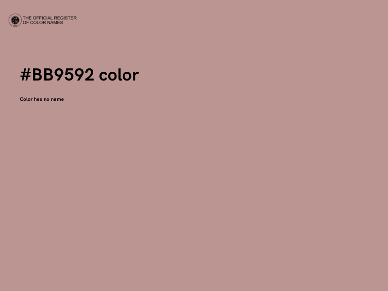 #BB9592 color image