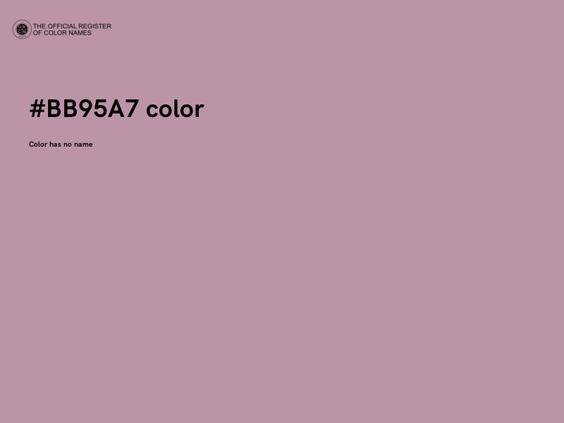 #BB95A7 color image