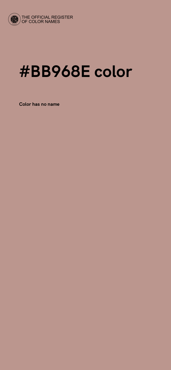 #BB968E color image