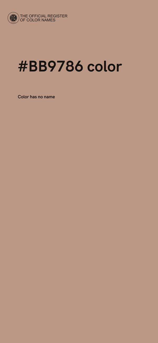#BB9786 color image