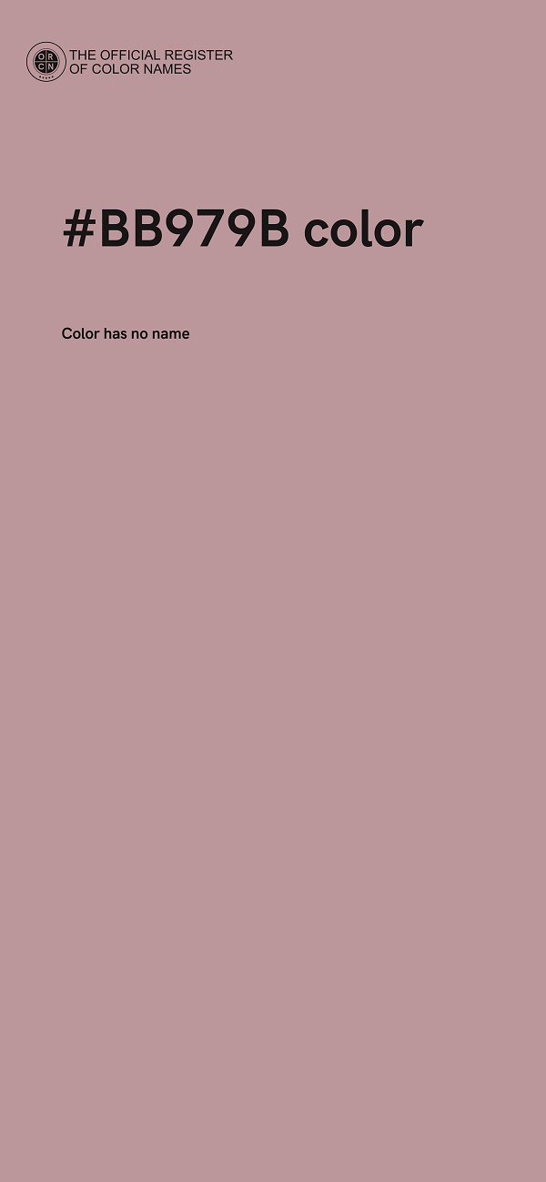 #BB979B color image