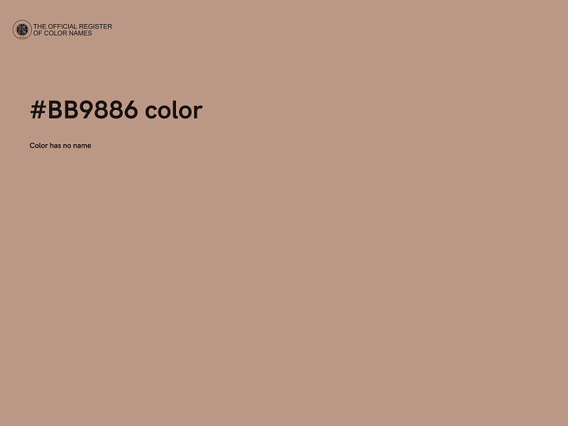 #BB9886 color image