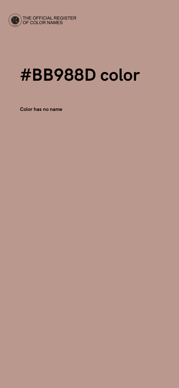 #BB988D color image