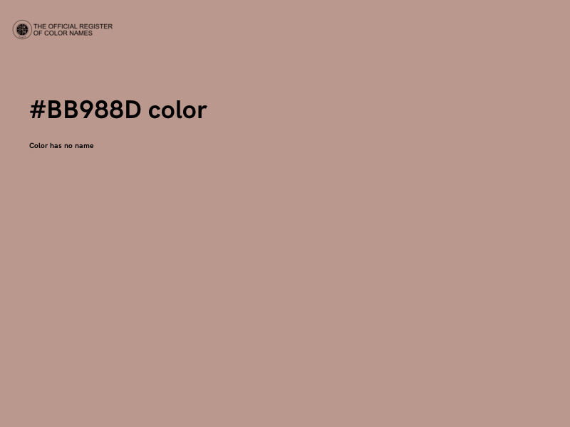 #BB988D color image