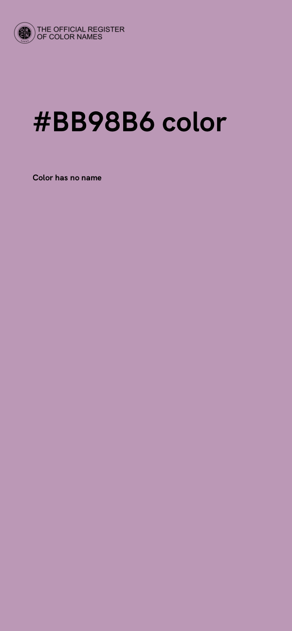 #BB98B6 color image