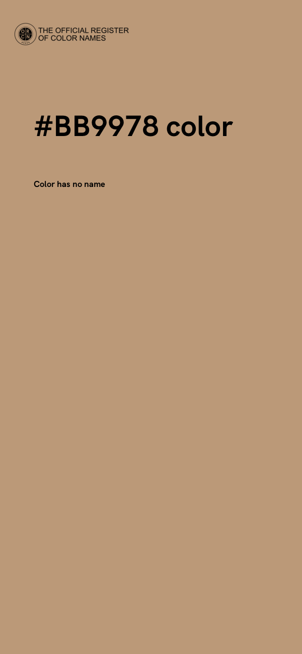 #BB9978 color image