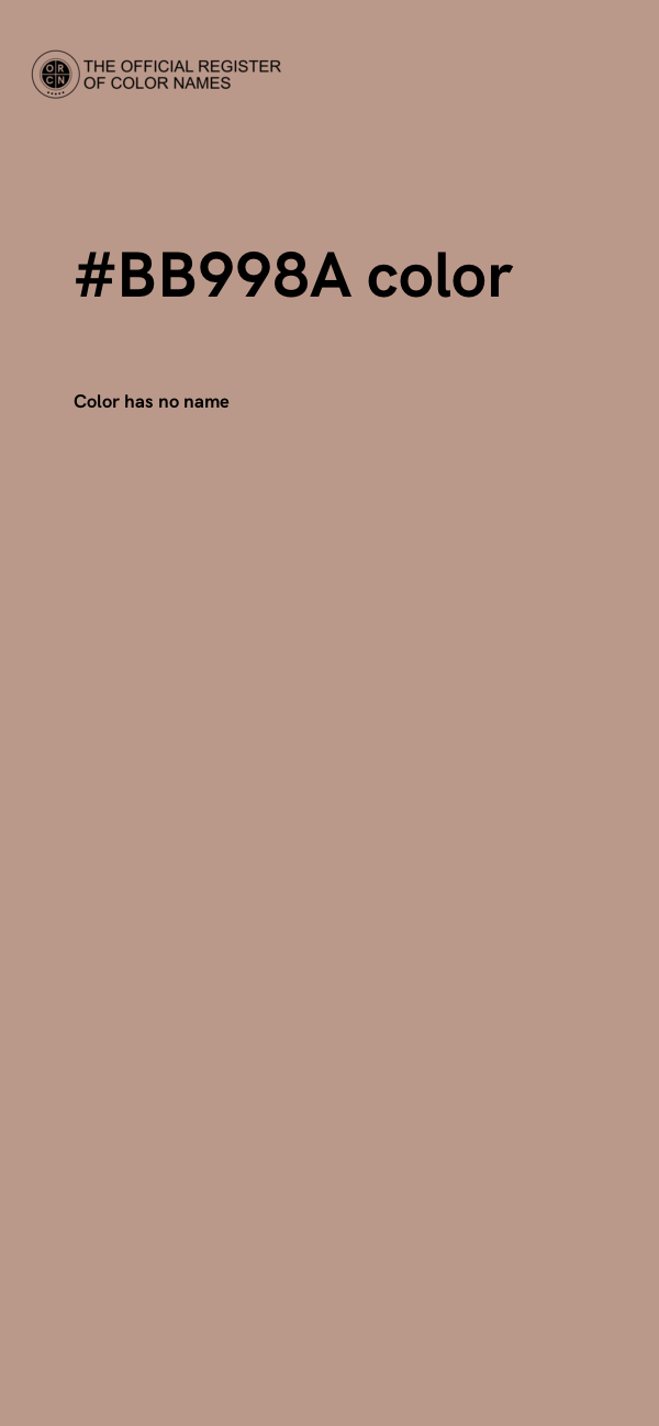 #BB998A color image
