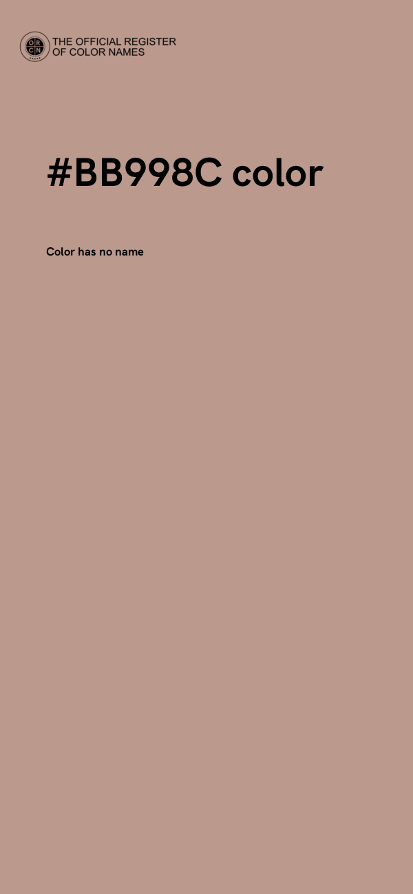 #BB998C color image