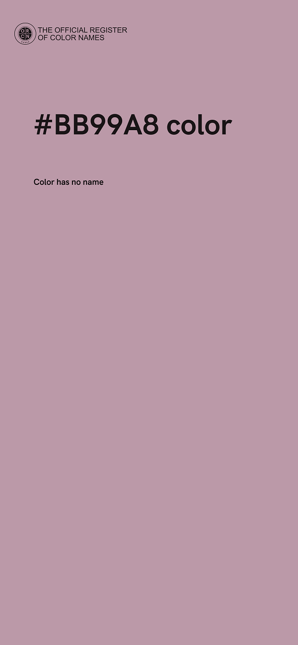 #BB99A8 color image