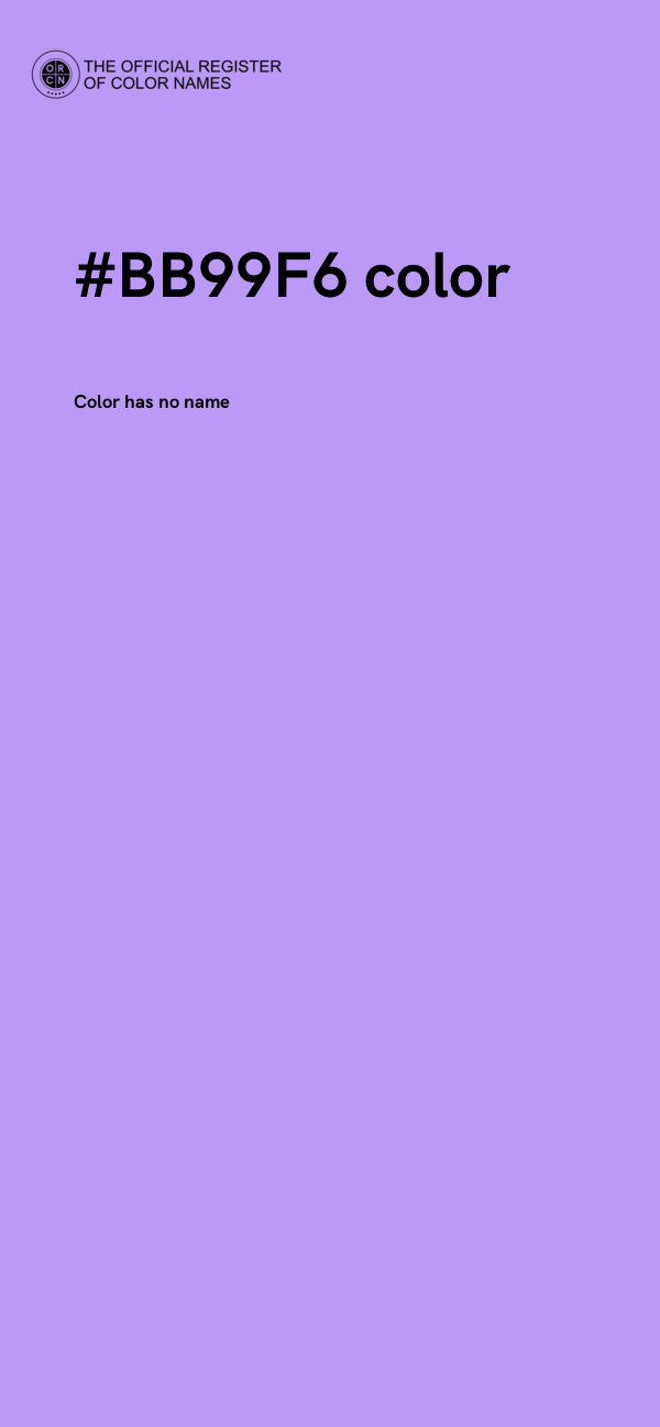 #BB99F6 color image