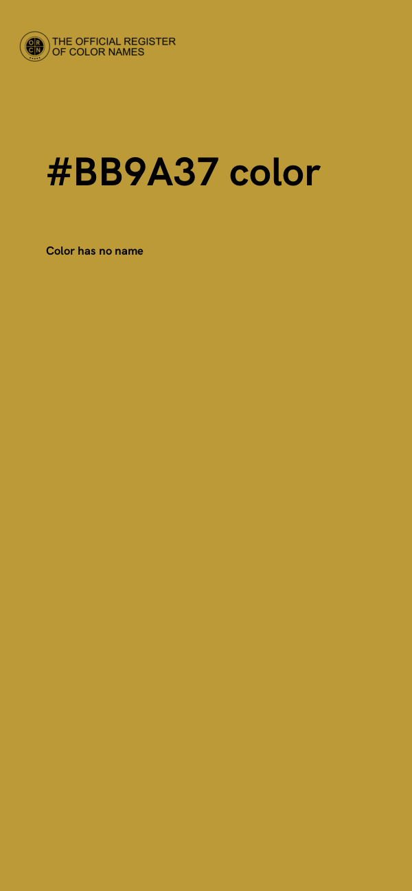 #BB9A37 color image