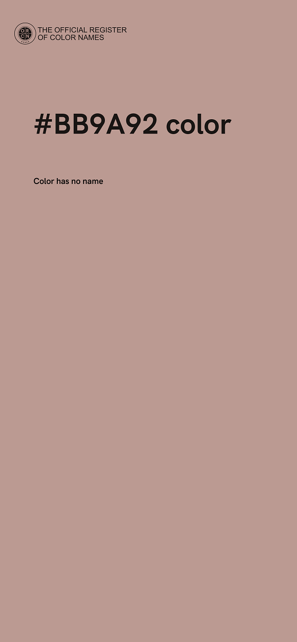#BB9A92 color image