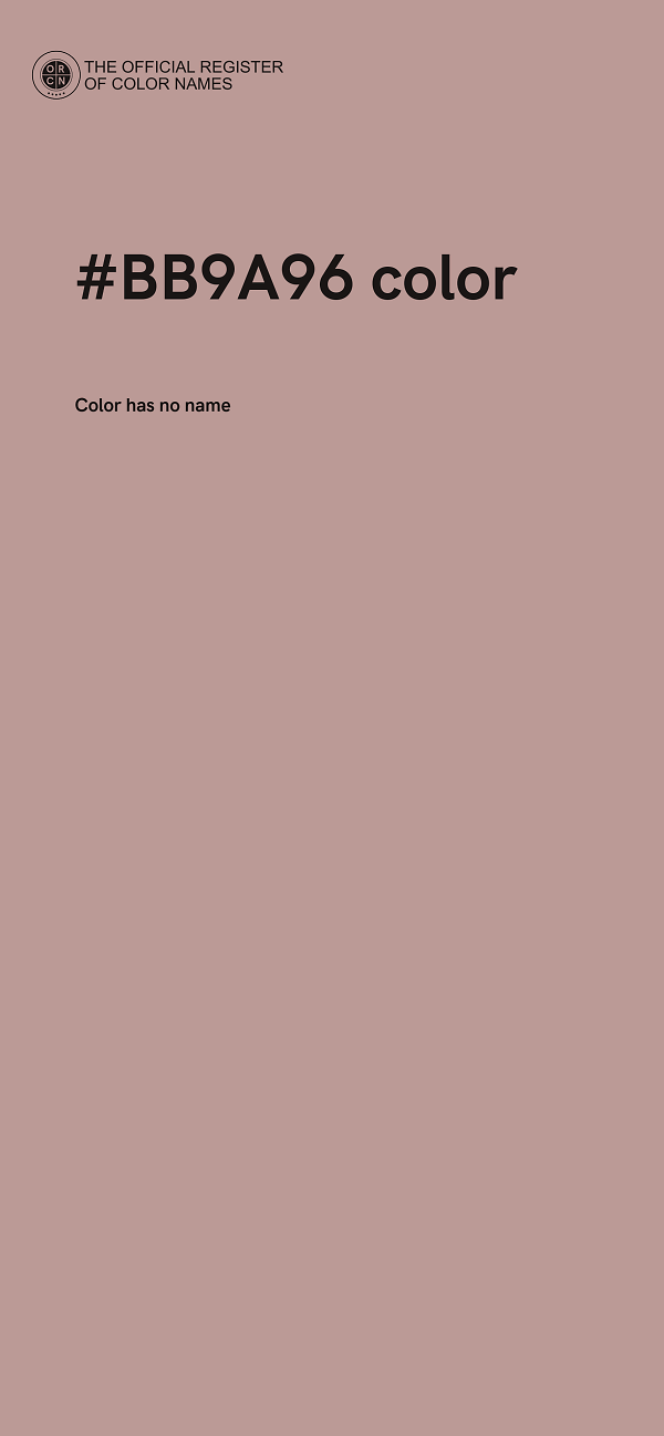#BB9A96 color image