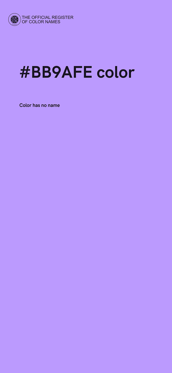 #BB9AFE color image