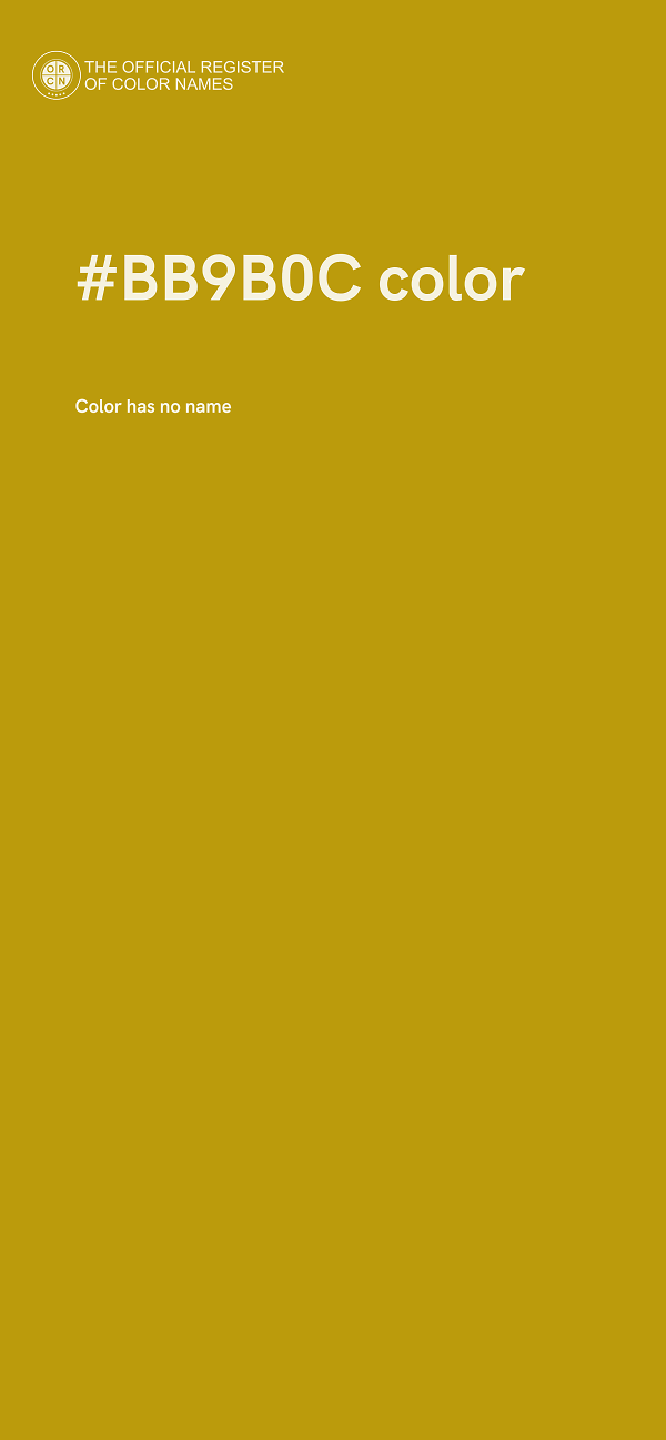 #BB9B0C color image