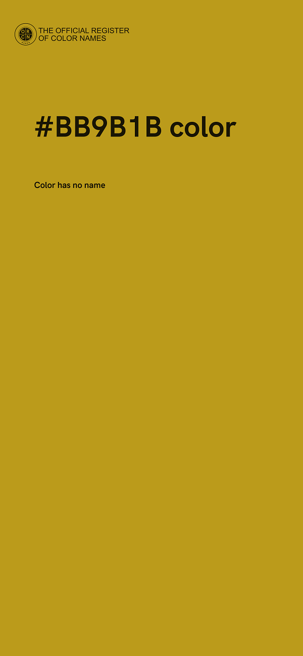 #BB9B1B color image