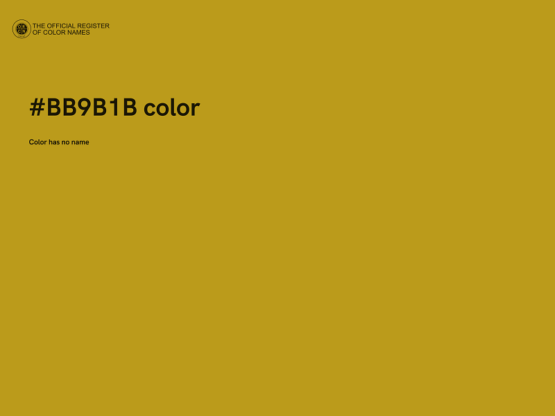 #BB9B1B color image