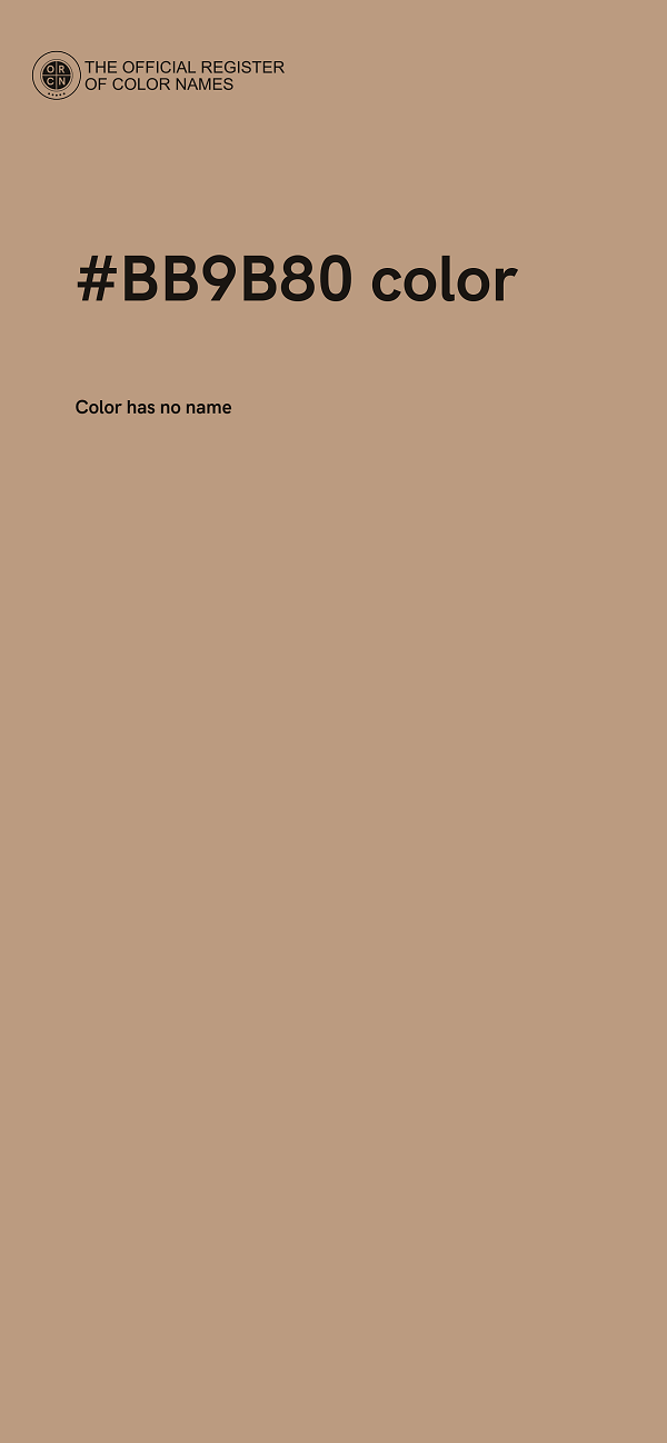 #BB9B80 color image