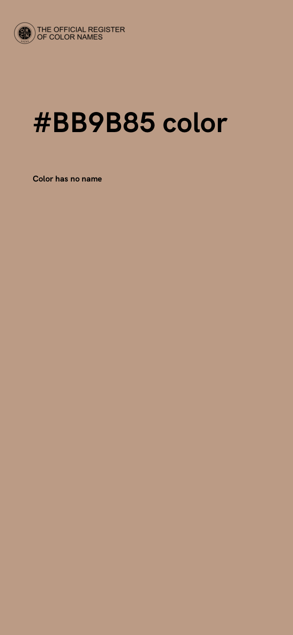 #BB9B85 color image