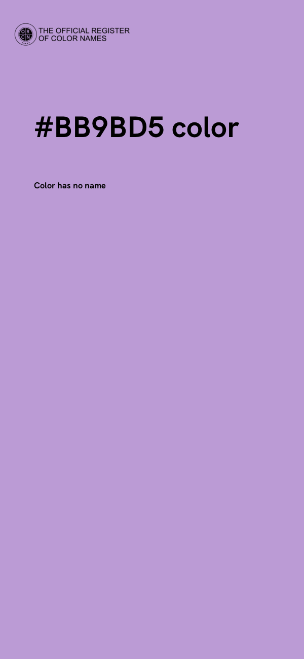 #BB9BD5 color image