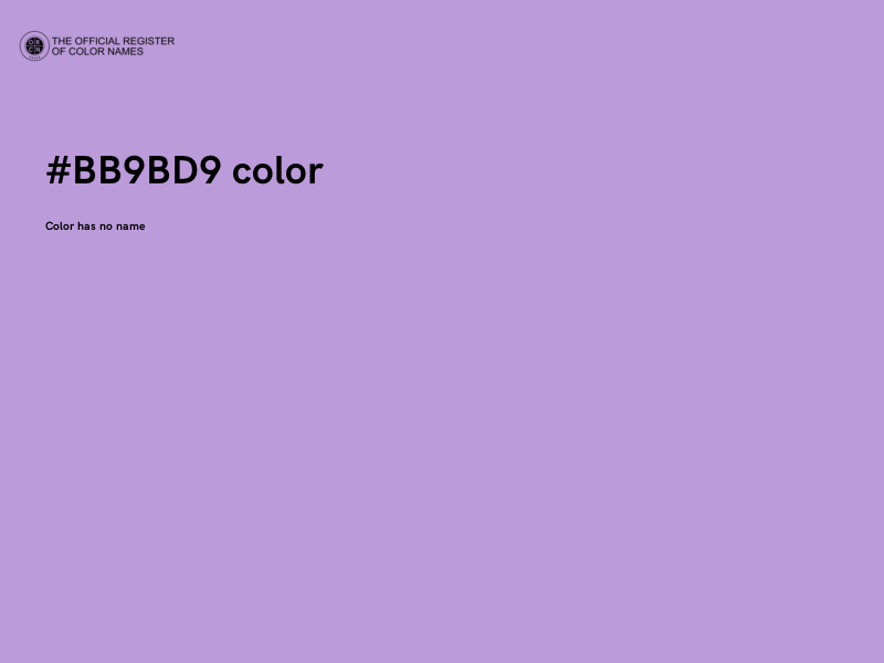 #BB9BD9 color image