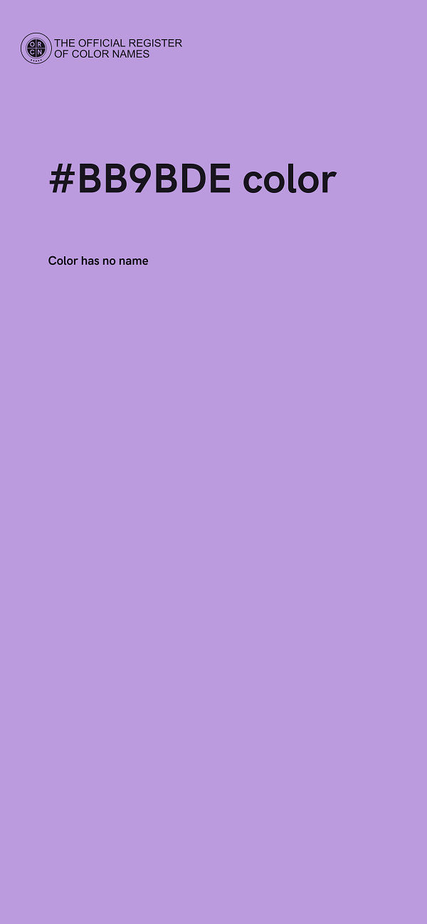 #BB9BDE color image