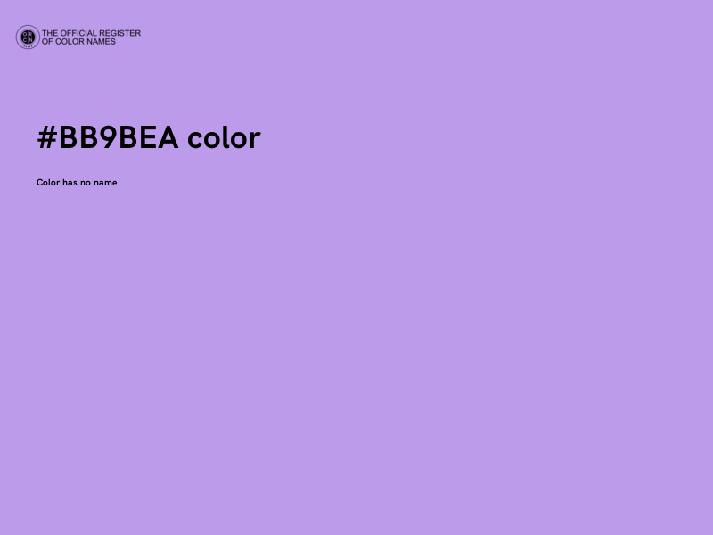 #BB9BEA color image
