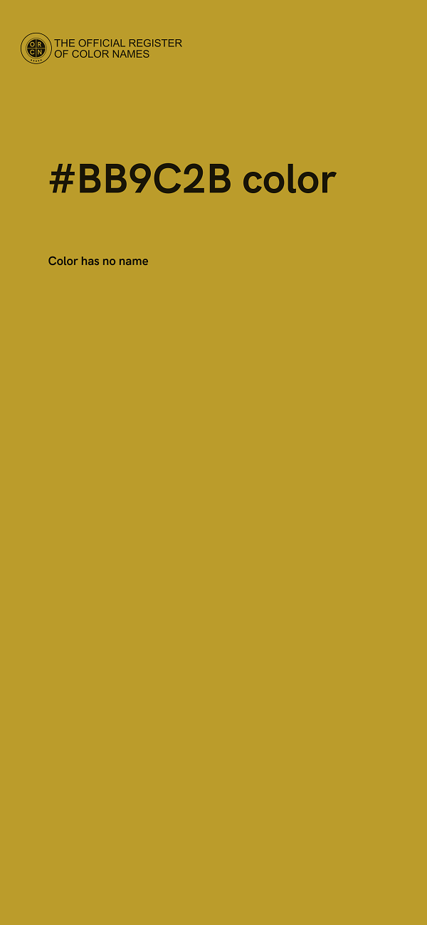 #BB9C2B color image