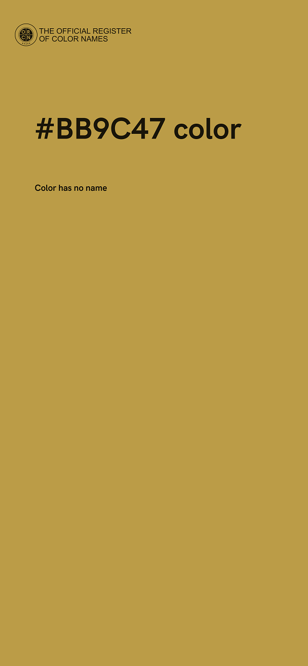 #BB9C47 color image