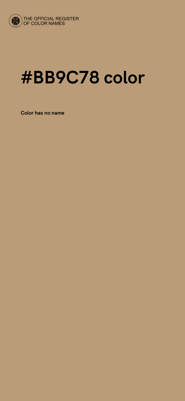 #BB9C78 color image
