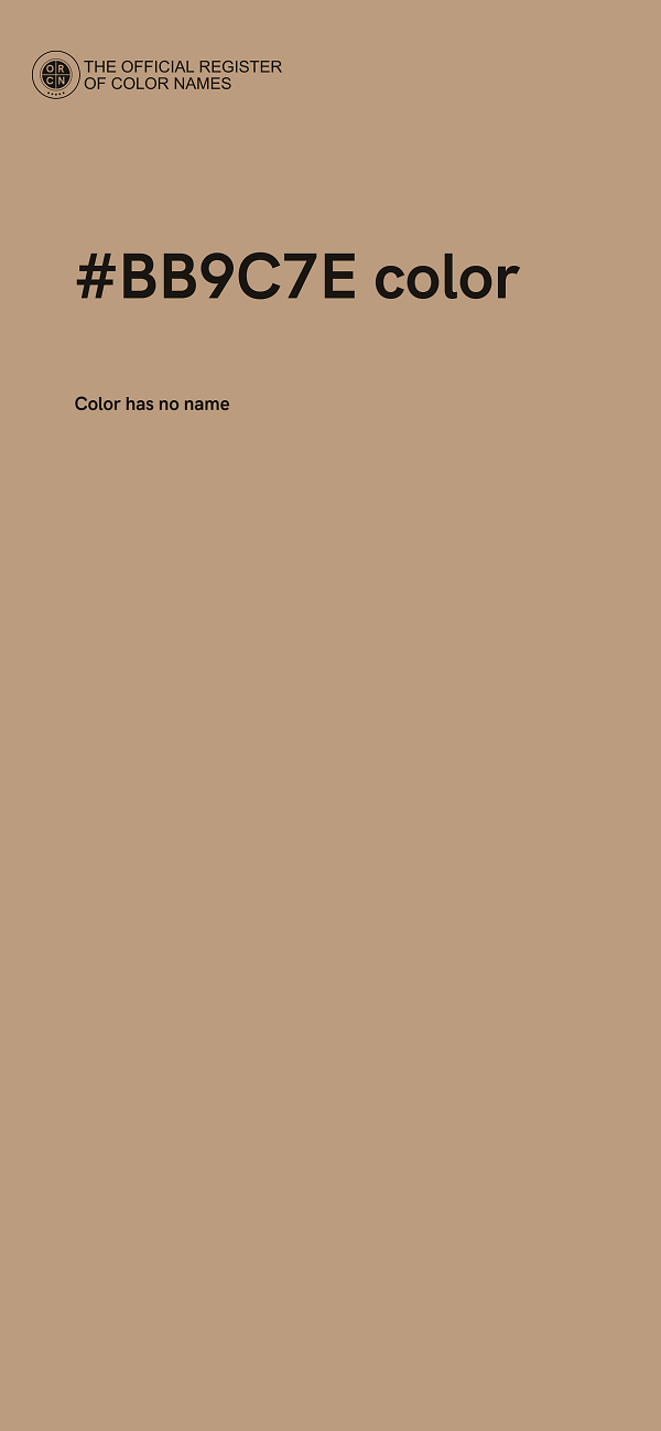#BB9C7E color image