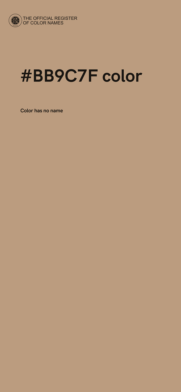 #BB9C7F color image