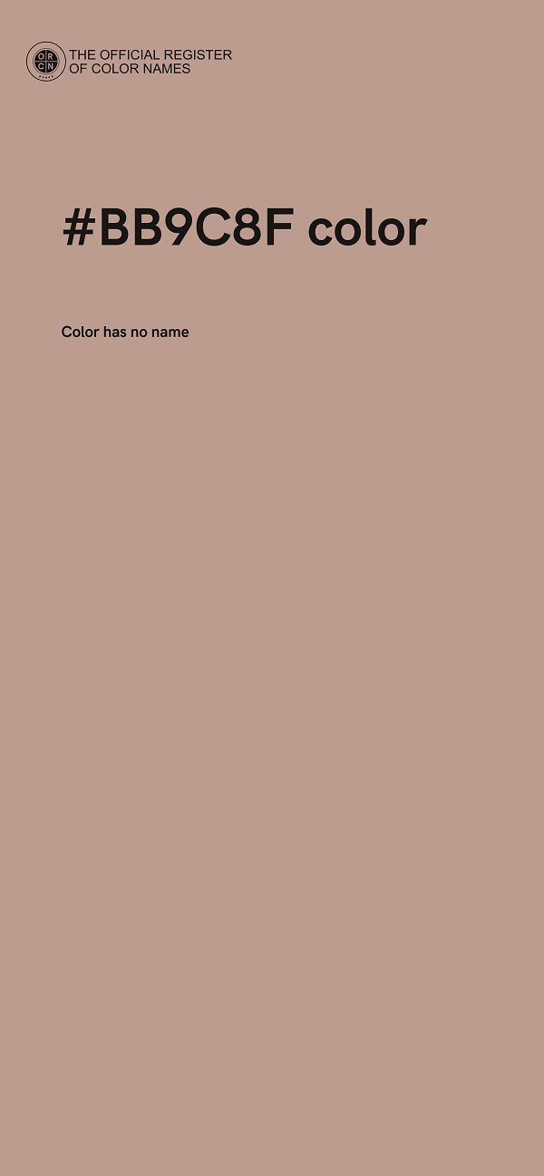 #BB9C8F color image