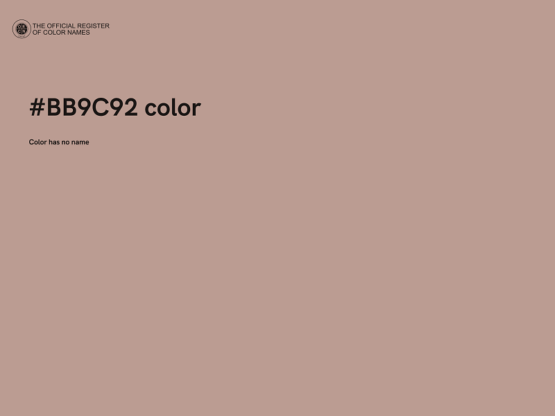 #BB9C92 color image