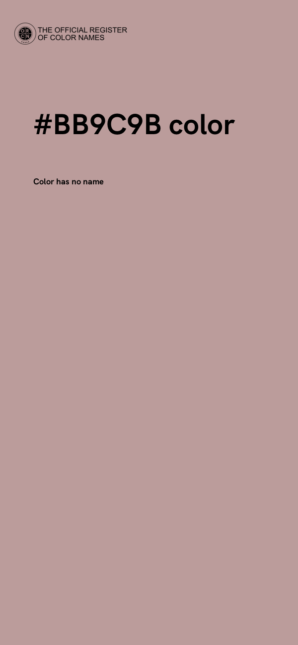 #BB9C9B color image