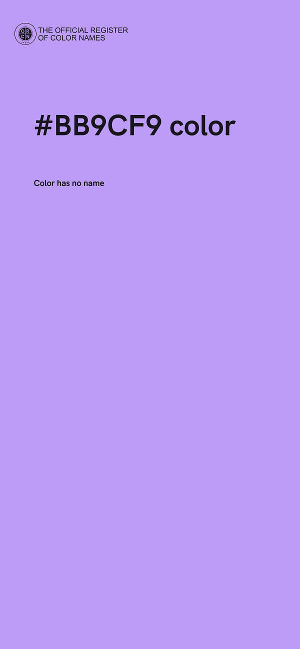 #BB9CF9 color image