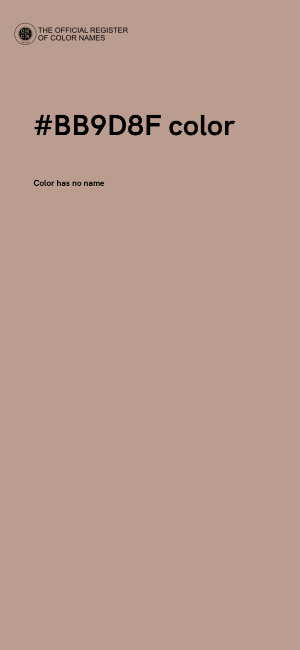 #BB9D8F color image