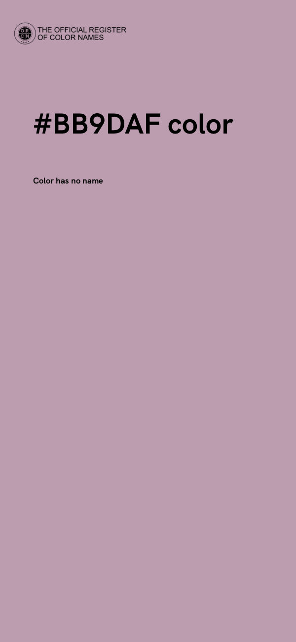 #BB9DAF color image