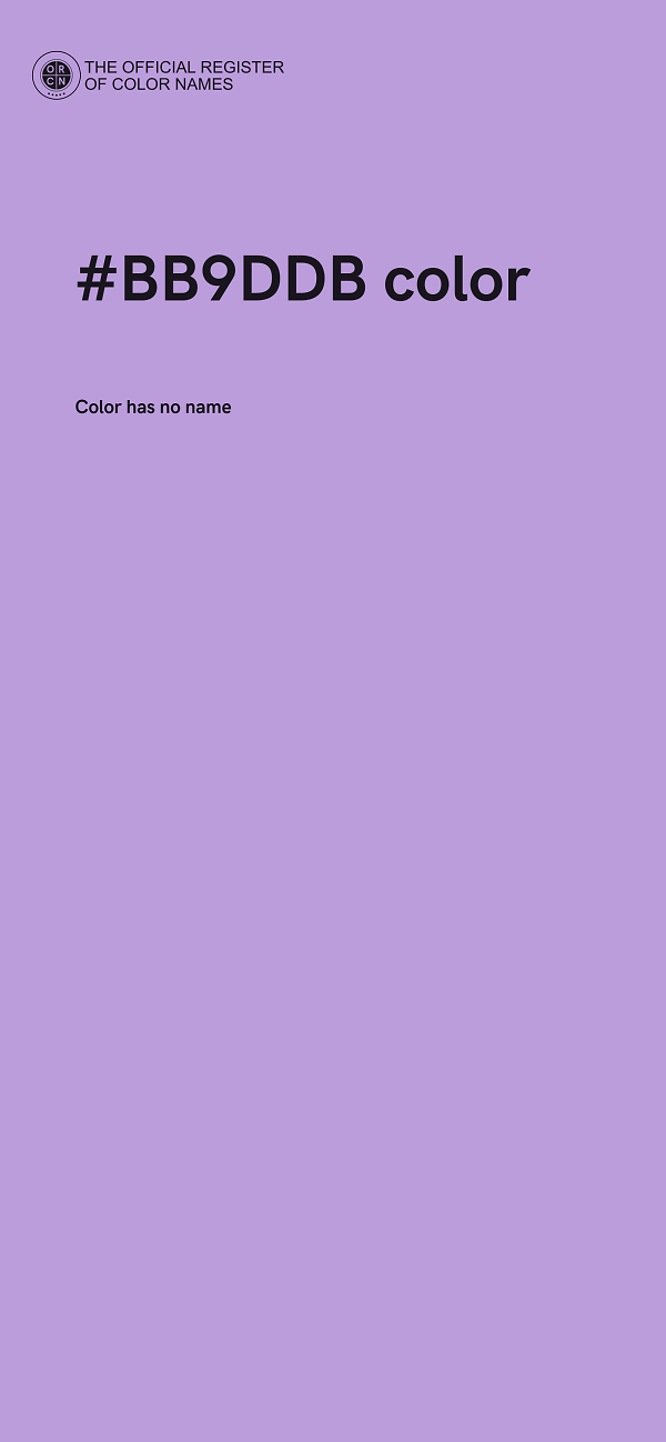 #BB9DDB color image