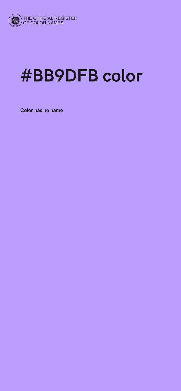 #BB9DFB color image