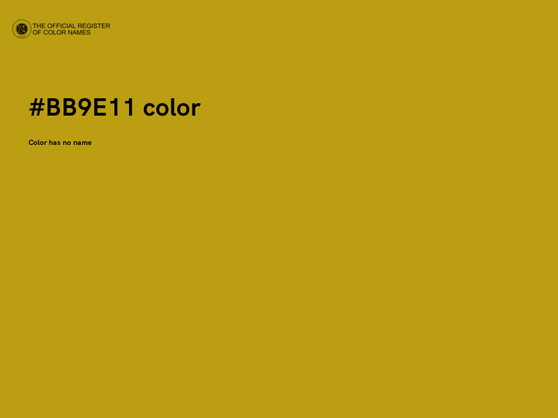 #BB9E11 color image