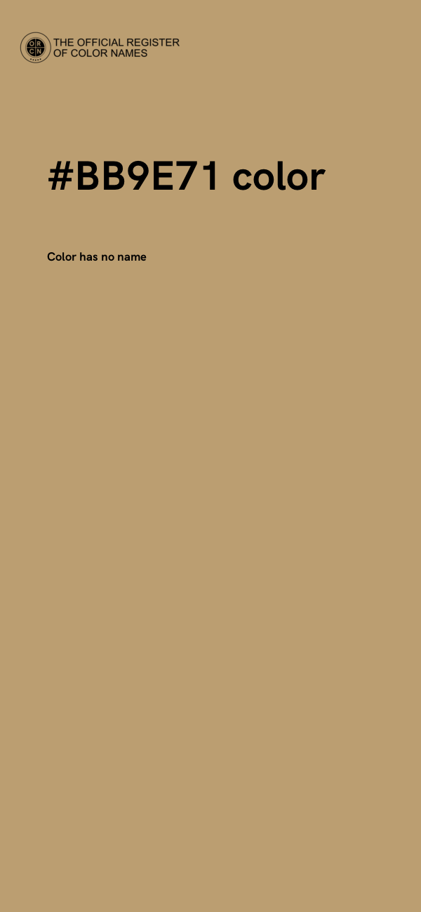 #BB9E71 color image