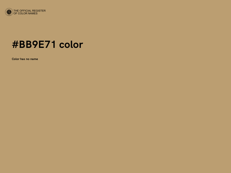 #BB9E71 color image