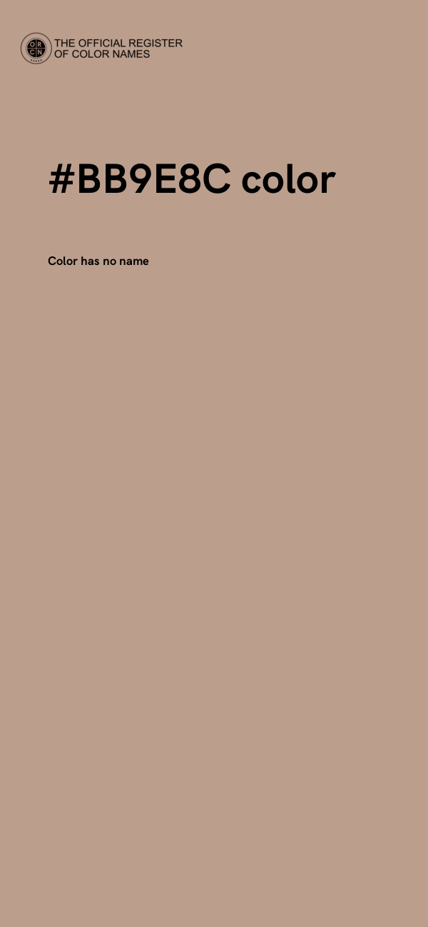 #BB9E8C color image