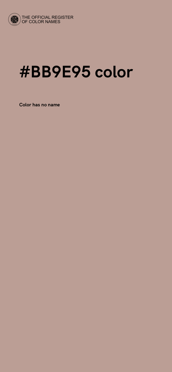 #BB9E95 color image