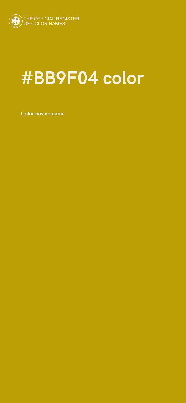 #BB9F04 color image