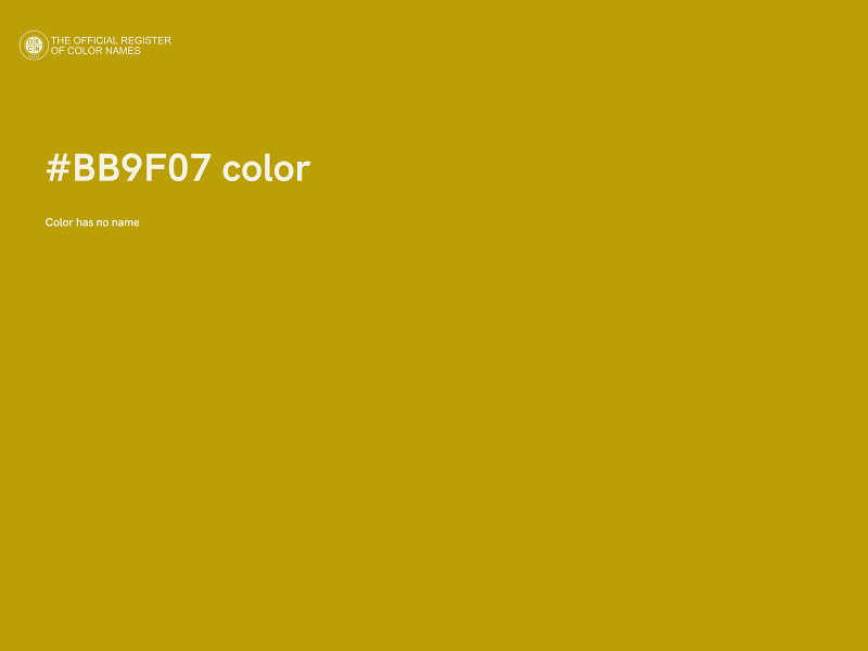 #BB9F07 color image