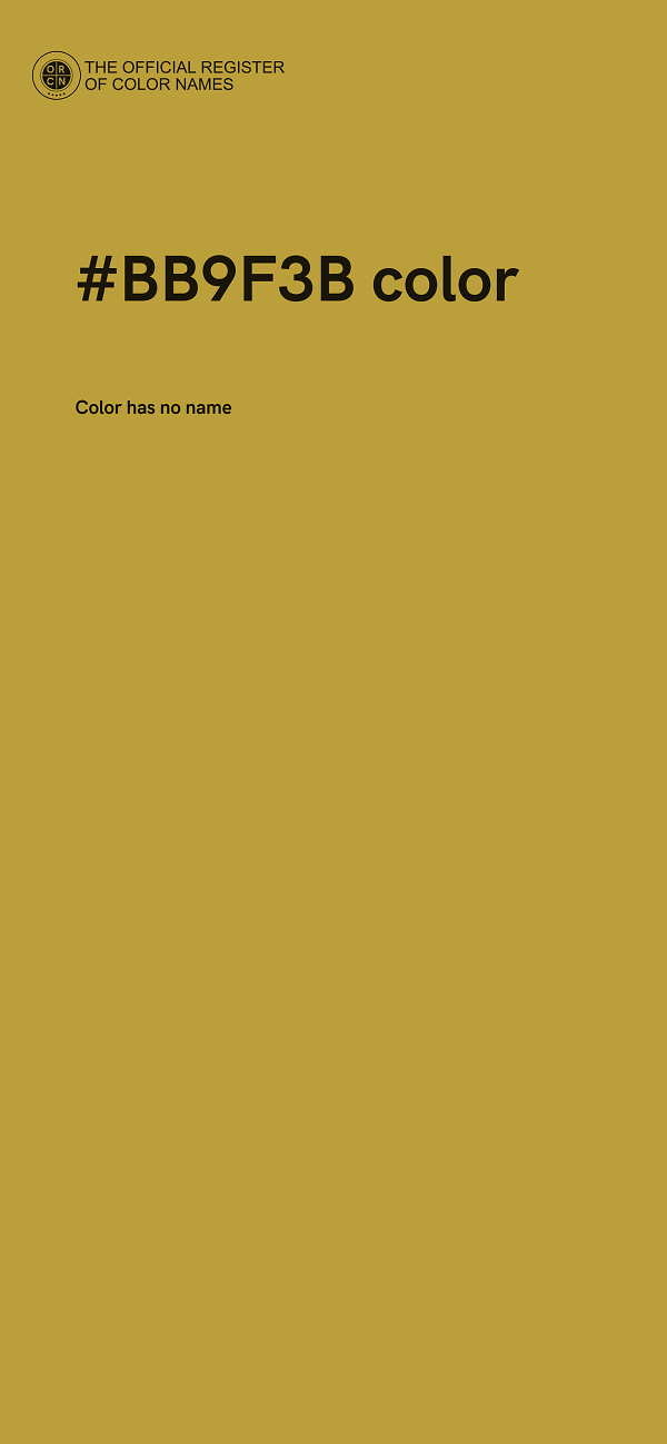 #BB9F3B color image
