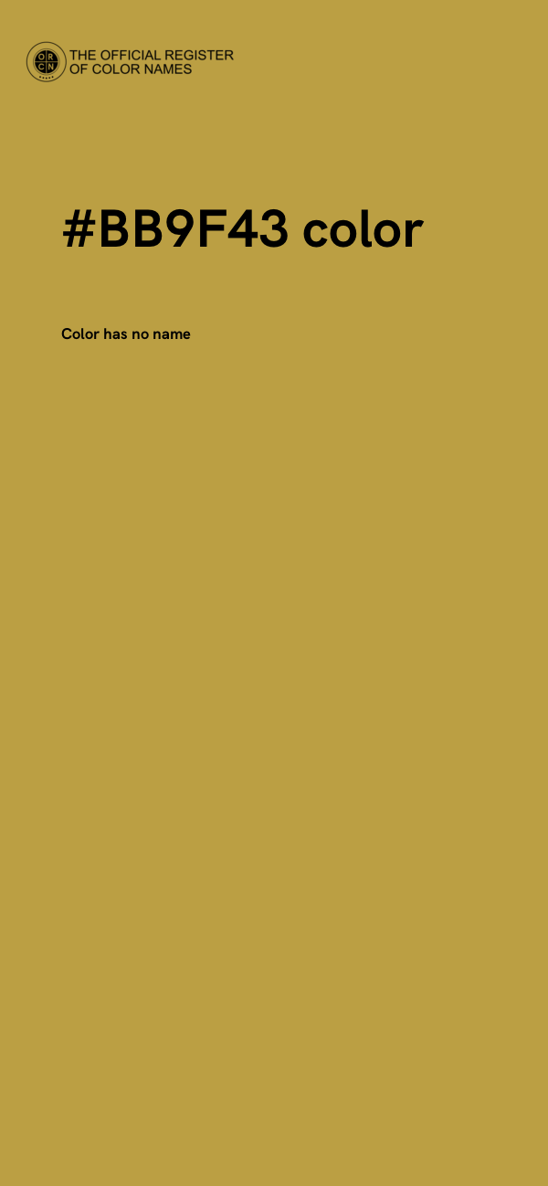 #BB9F43 color image